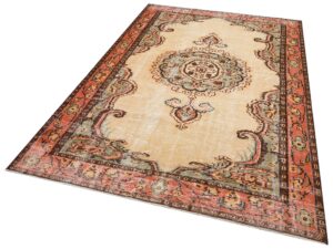 Eskitme El Dokuma Vintage Halı 181 x 270 cm F1319