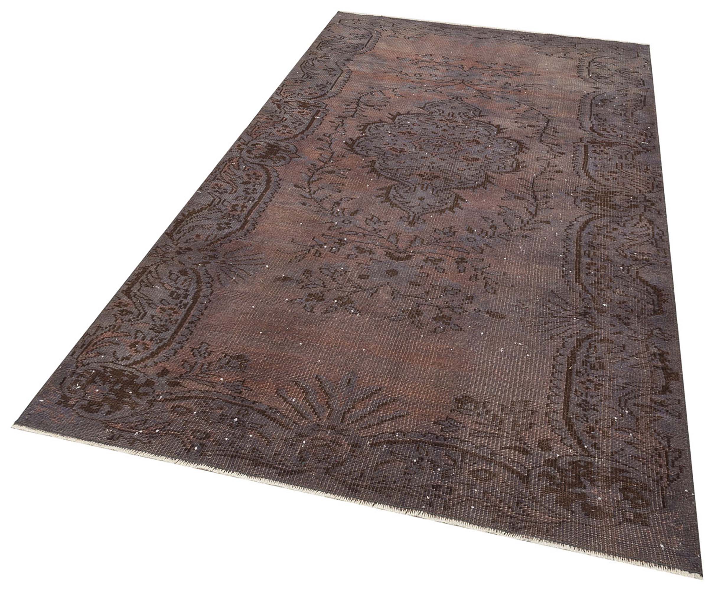 Gerçek El Dokuma Eskitme Vintage Halı 156 x 265 cm F1365