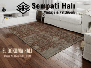 Klasik Modern Vintage El Dokuma Halı 131 x 240 cm 8597