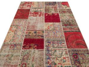 Klasik Modern Patchwork Eskitme El Dokuma Halı 160x230 cm 6203