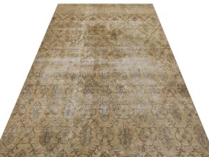 Gerçek El Dokuma Eskitme Vintage Halı 153x247 cm 9840  |  Kahverengi