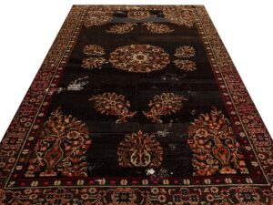 Eşsiz Anadolu Vintage Eskitme El Dokuma Halı 190x288 cm 9843  |  Kahverengi