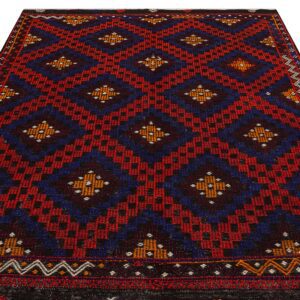 Eşsiz Anadolu Vintage Eskitme El Dokuma Kilim 198x251 cm 9851  |  Renkli