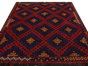 Eşsiz Anadolu Vintage Eskitme El Dokuma Kilim 198x251 cm 9851  |  Renkli