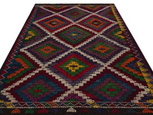 Eşsiz Anadolu Vintage Eskitme El Dokuma Kilim 196x271 cm 9853  |  Renkli