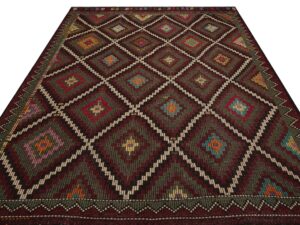 Eşsiz Anadolu Vintage Eskitme El Dokuma Kilim   235x325 cm 9870  |  Renkli