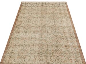 Vintage Eskitme El Dokuma Halı 126x208 cm 9874  |  Bej