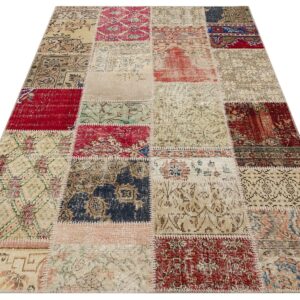 Eski Dünya Dokunuşları Patchwork Halı 160x230 cm - 6277