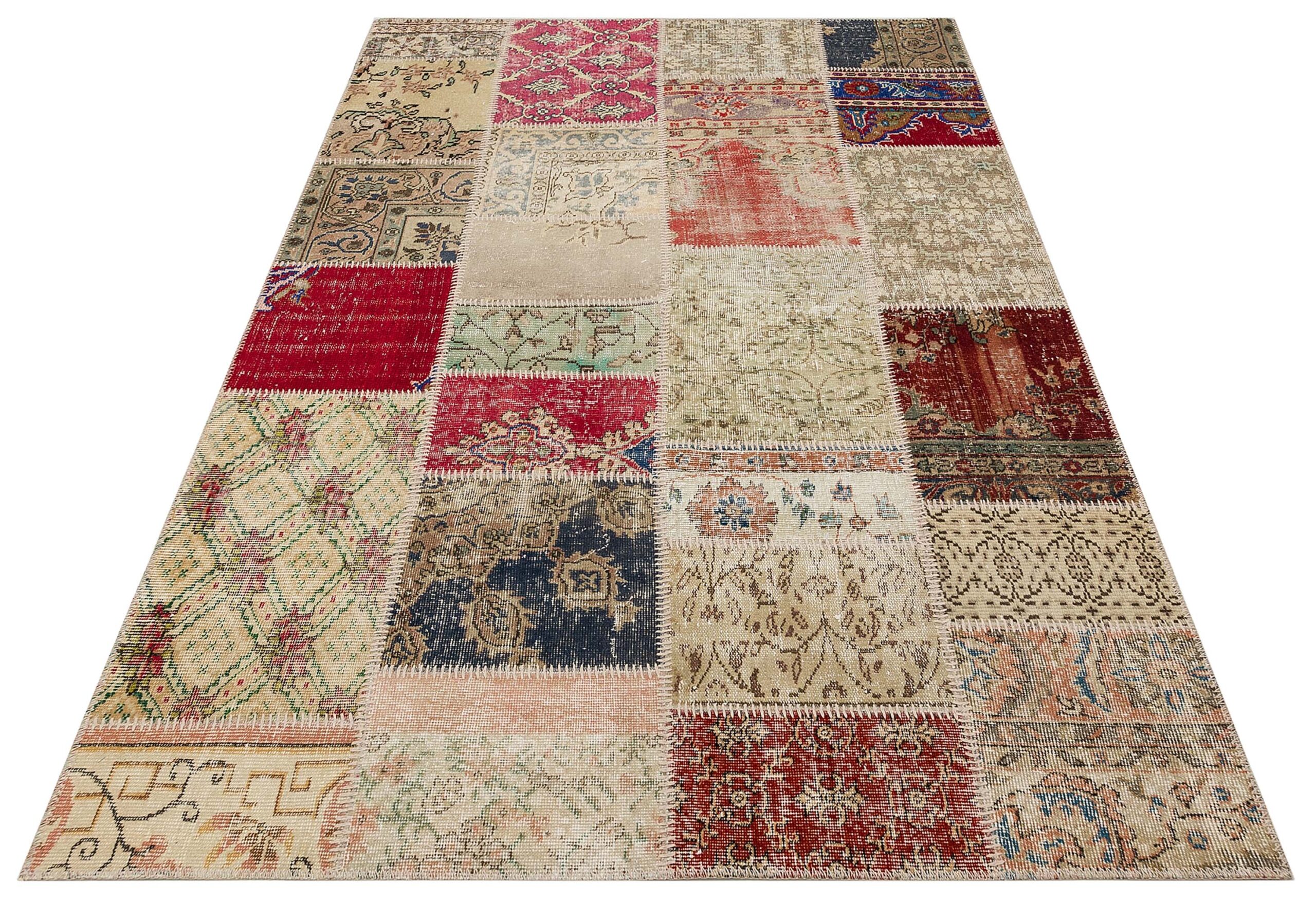 Eski Dünya Dokunuşları Patchwork Halı 160x230 cm - 6277