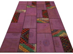 Özgünlük ve Zarafetin Buluştuğu Patchwork Halı 160x230 cm - 6278