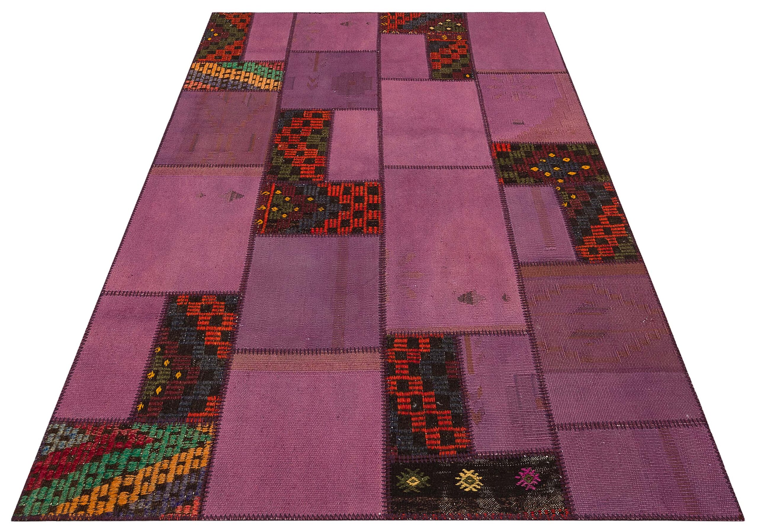 İhtişamın ve Zerafetin Buluştuğu Patchwork Halı 160x230 cm - 6281