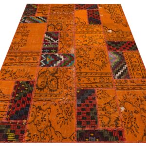 Yün Eskitme El Yapımı Patchwork Halısı   160x230 cm  6284