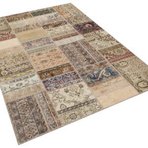 El Yapımı Keten Patchwork Halı 160x230 cm - 6289