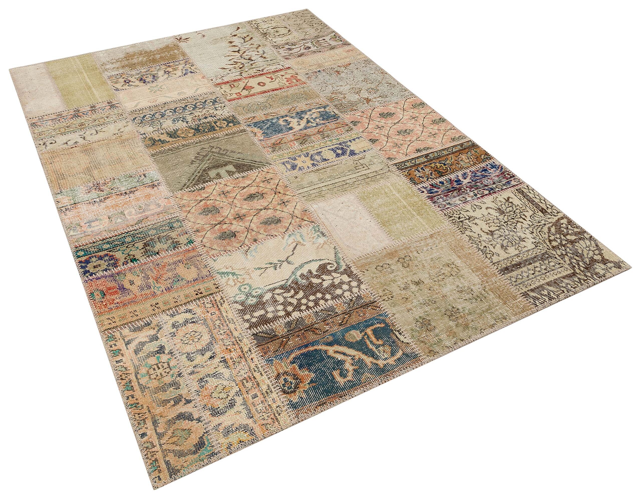 El Yapımı Tığ İşi Patchwork Halı 160x230 cm - 6295