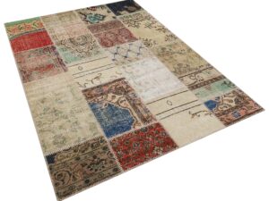 El Yapımı Boncuklu Patchwork Halı 160x230 cm - 6296