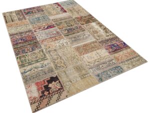 Zengin Desenleri İle İhtişamlı Patchwork Halı 160x230 cm - 6304