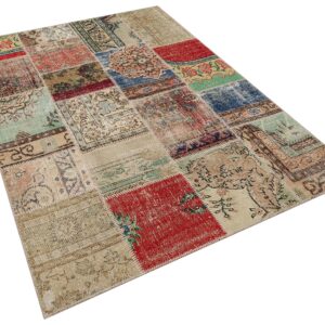 Birebir Özgünlüğü İle Dikkat Çeken Patchwork Halı  160x230 cm - 6308