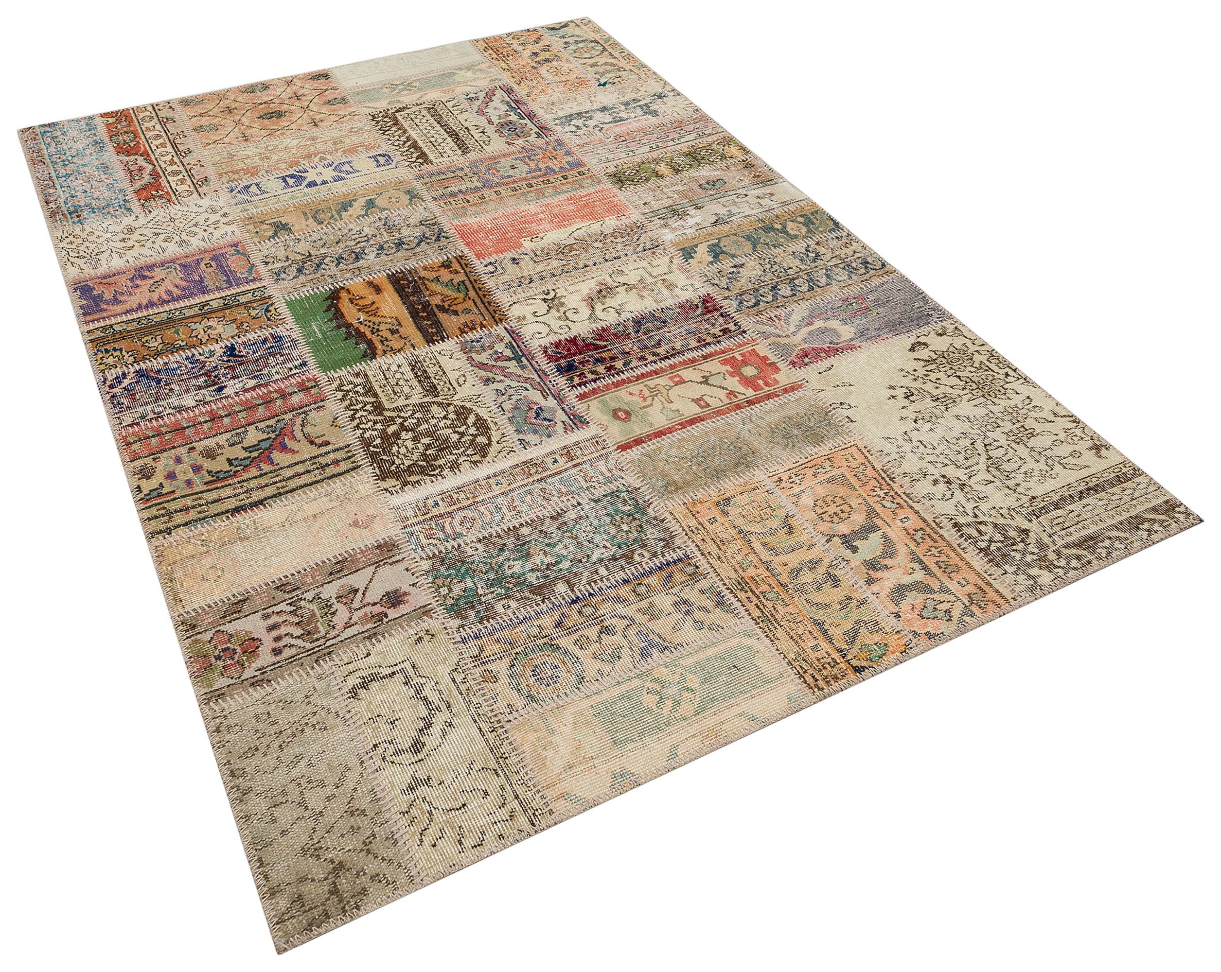 Sınırları Zorlayan El Yapımı Patchwork Halı  160x230 cm - 6312