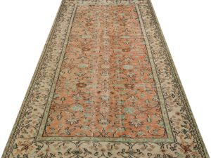 Etnik Desenli El Dokuma Kilim Halı Alev turuncusu 147x258 cm - 9883