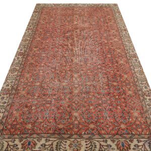 Rengarenk Eskitme El Dokuma Halı 160x275  cm 9893 - Kırmızı