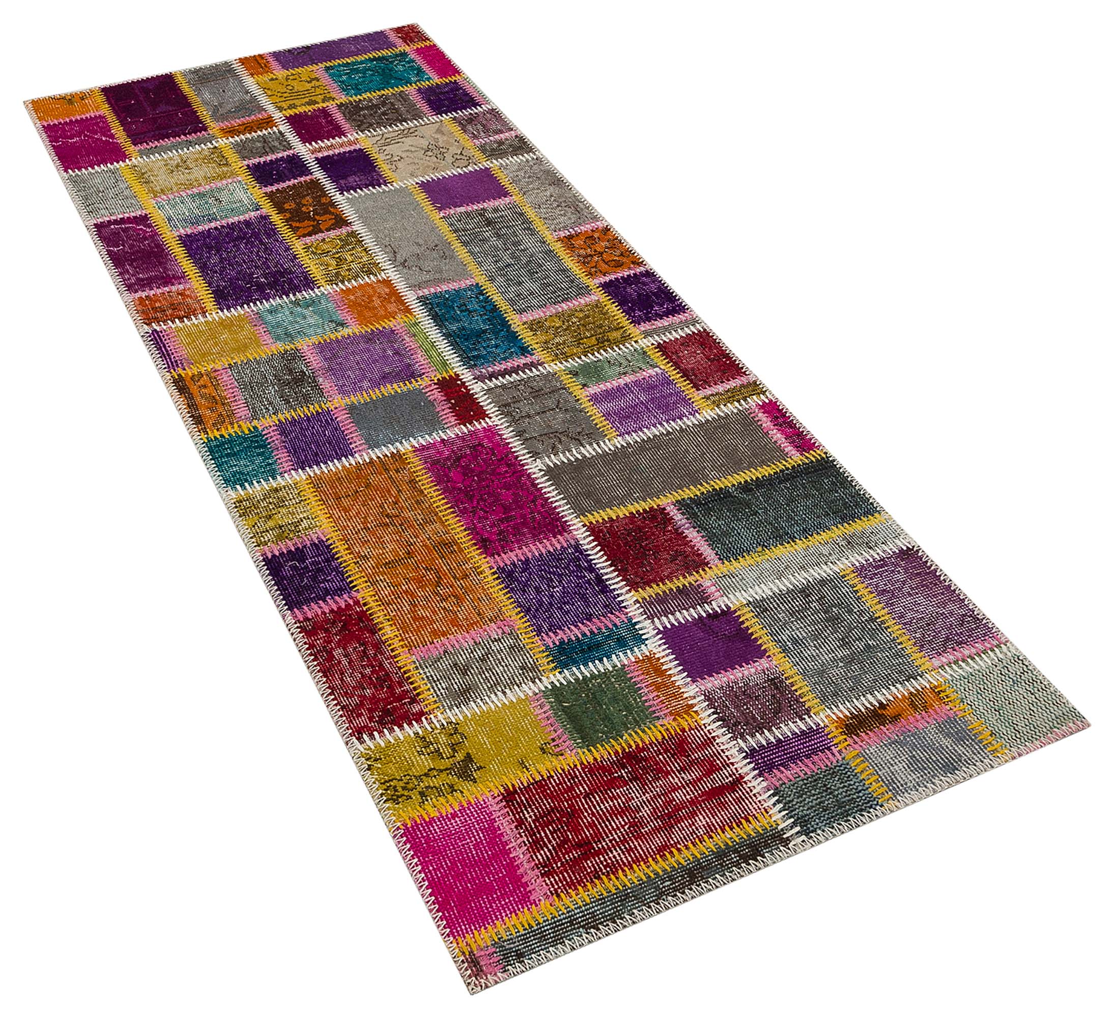 Doğal Dokuma  Patchwork Halı   80x200 cm  6320