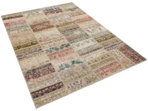 Doğal ve Sıcak Atmosfer Yaratan Patchwork Halı 230X160 cm 6338