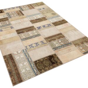 Eşsiz Uyumlu Renklerle Dokunan Patchwork Halı 230X160 cm 6343