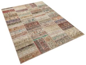 Rengarenk ve Etkileyici Patchwork Halı 230X160 cm 6356