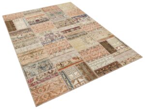Büyüleyici Desenlerle Bezeli Patchwork Halı 230X160 cm 6371
