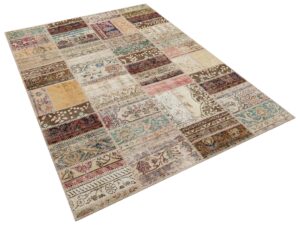 Sıcak ve Huzurlu Atmosfer Sunan Patchwork Halı 230X160 cm 6372