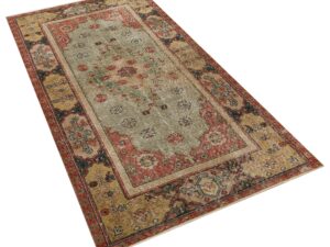 Yıldız Desenli Eskitma El Dokuma Halı -  110x216 cm 9925