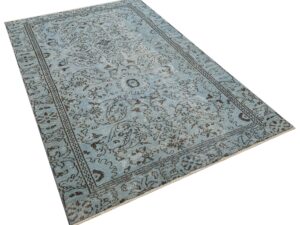 Geometrik Desenli Eskitma El Dokuma Halı -  155x265 cm 9929