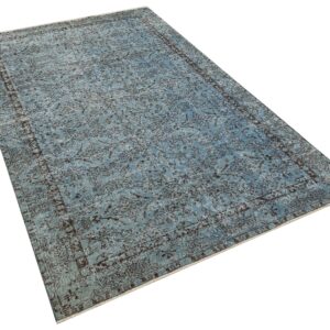 Açık Mavi Vintage El Dokuma Halı -  151x251 cm 9932