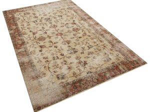 El Yapımı Yün Vintage Eskitme Halı -  153x256  cm 9946