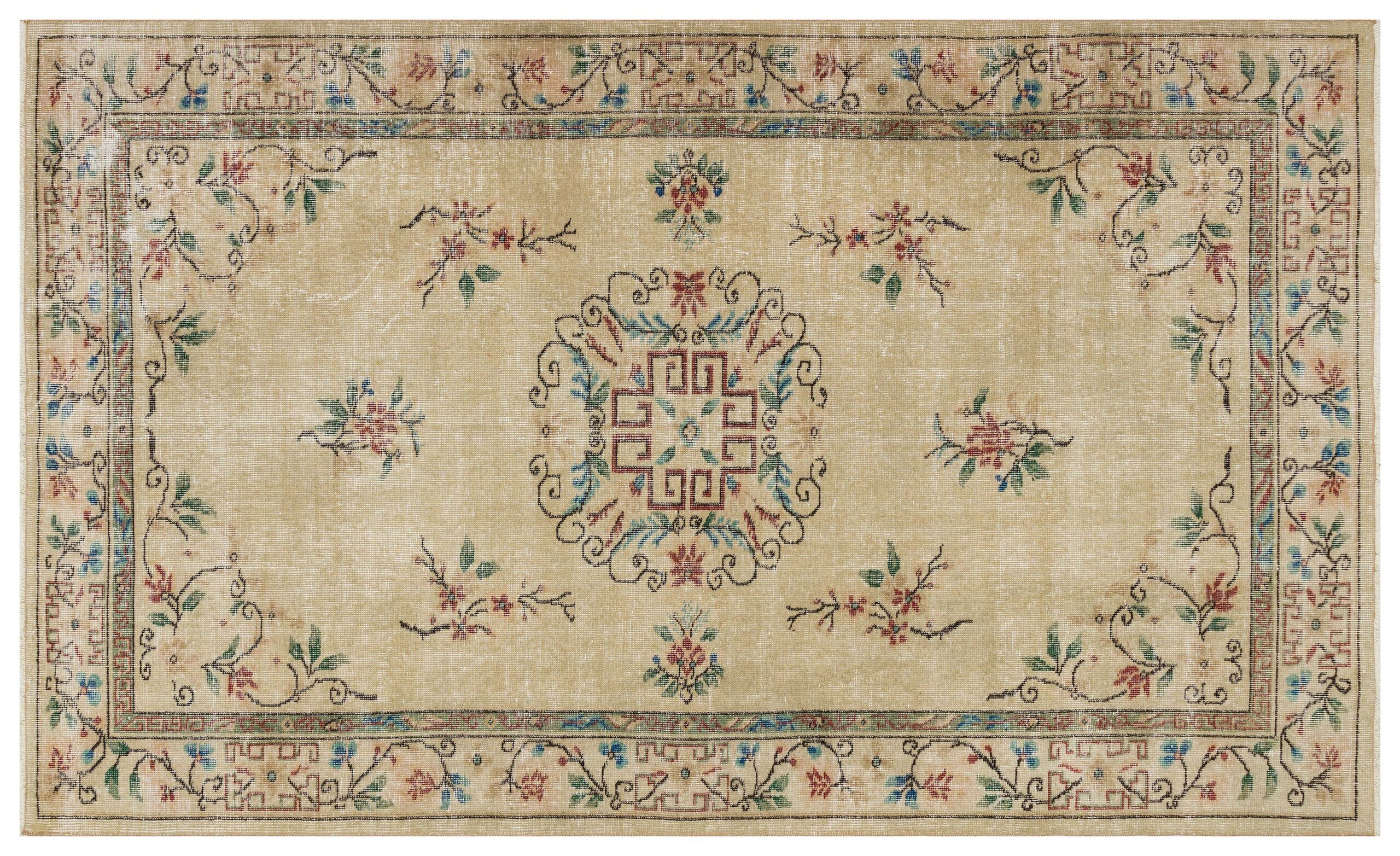 100% El Dokuma Vintage Halı 158 x 263 cm 10095 - Görsel 3