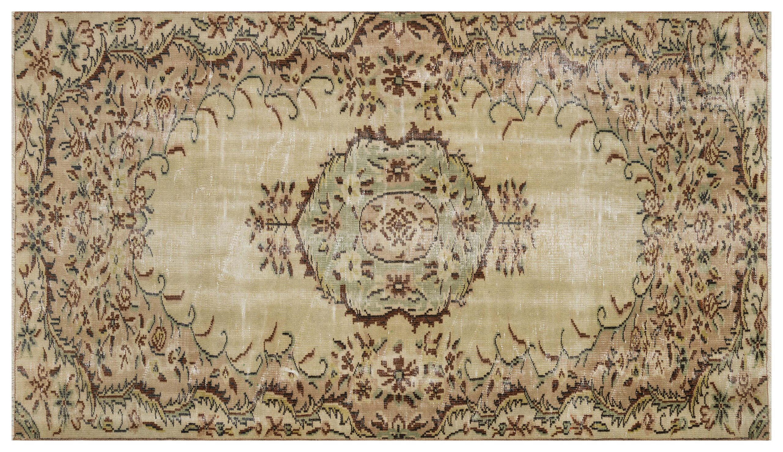 Gerçek El Dokuma Eskitme Halı 141 x 247 cm 10121 - Görsel 3