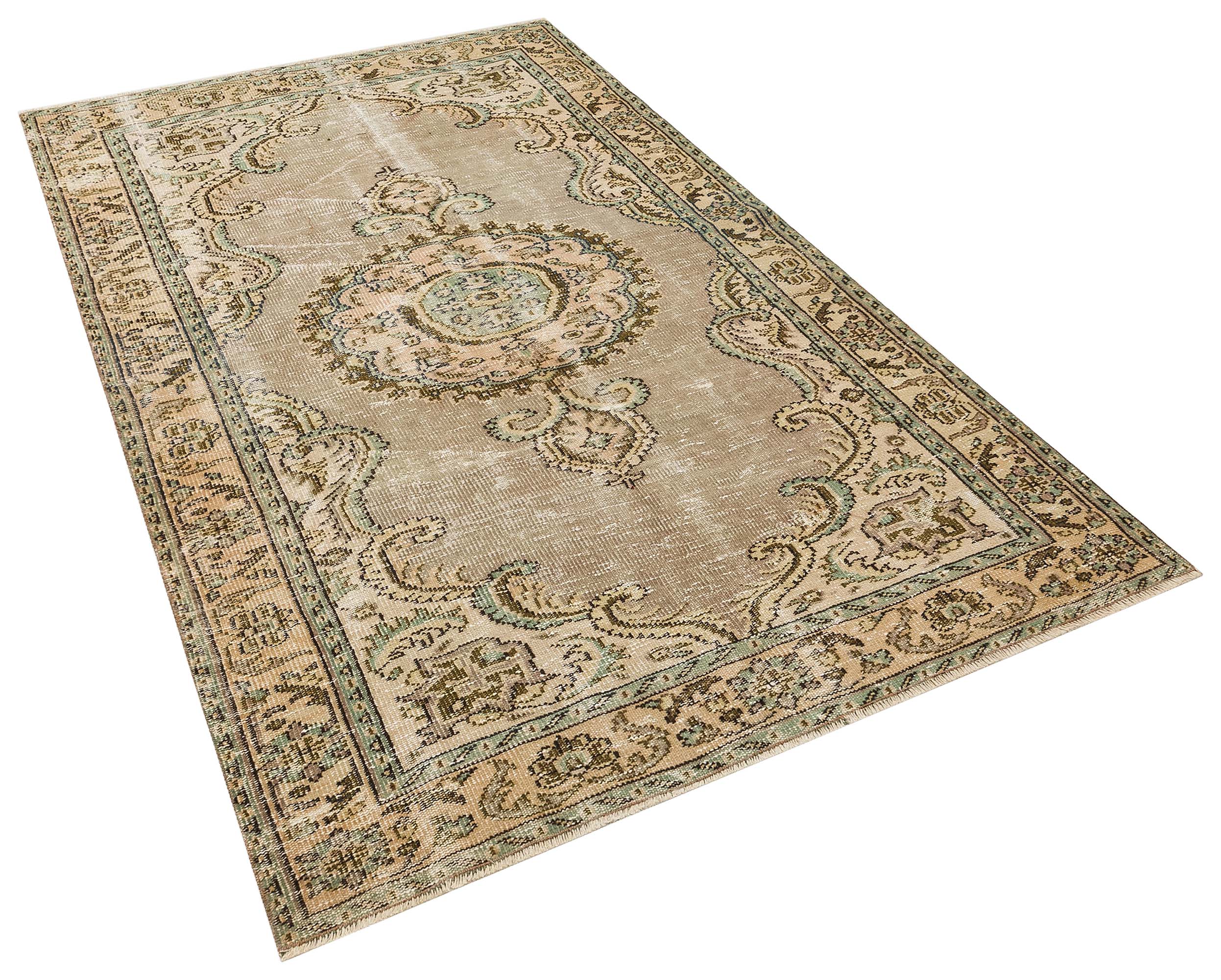 100% El Dokuma Vintage Halı 150 x 241 cm 10122