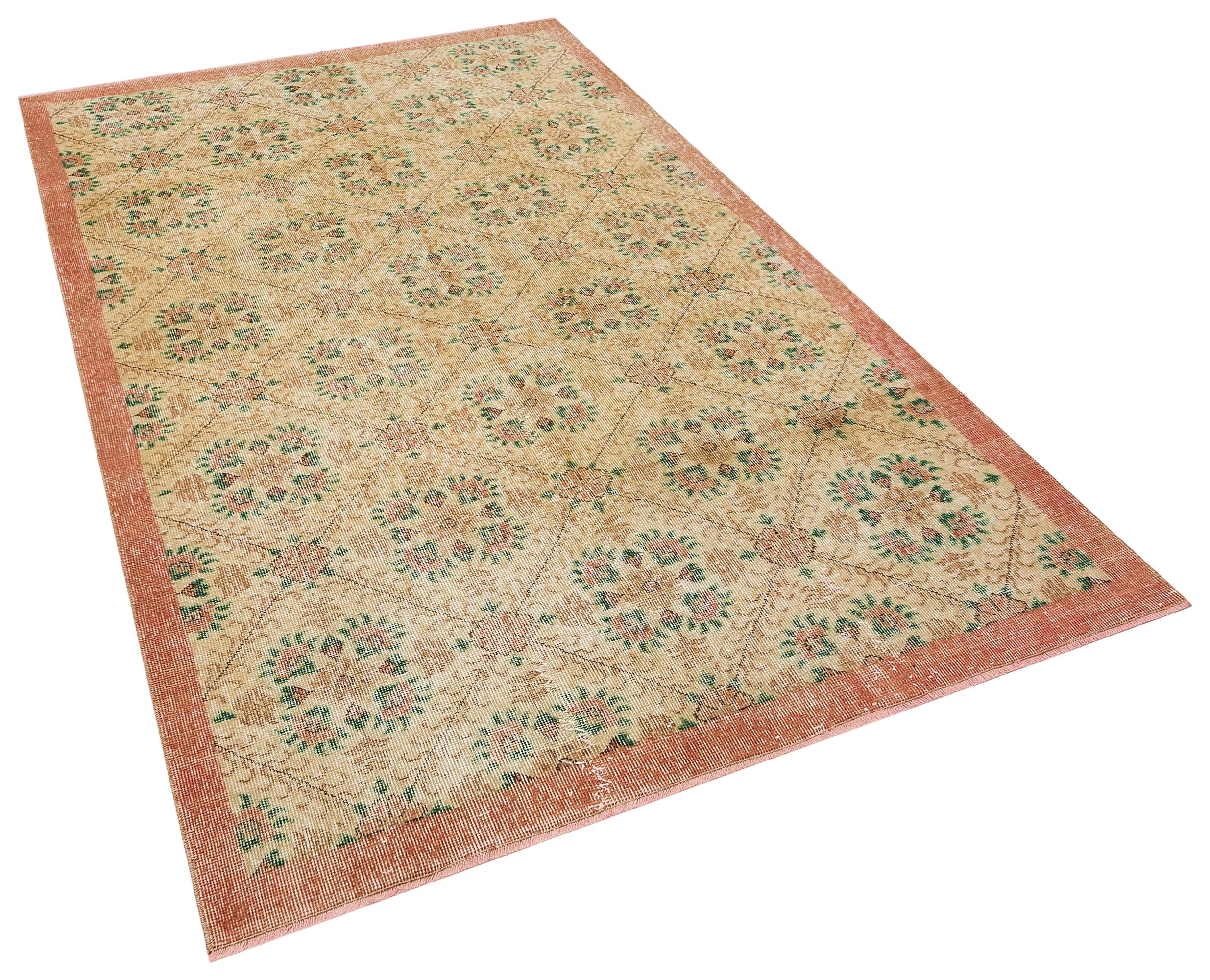 Vintage Yün El Dokuma Halı 154 x 253 cm 10139