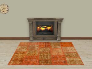 Eskitme Patchwork Halı 120 x 180 cm 5454