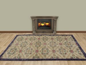 Yünlü El Yapımı Antika Halı 158 x 258 cm 7442