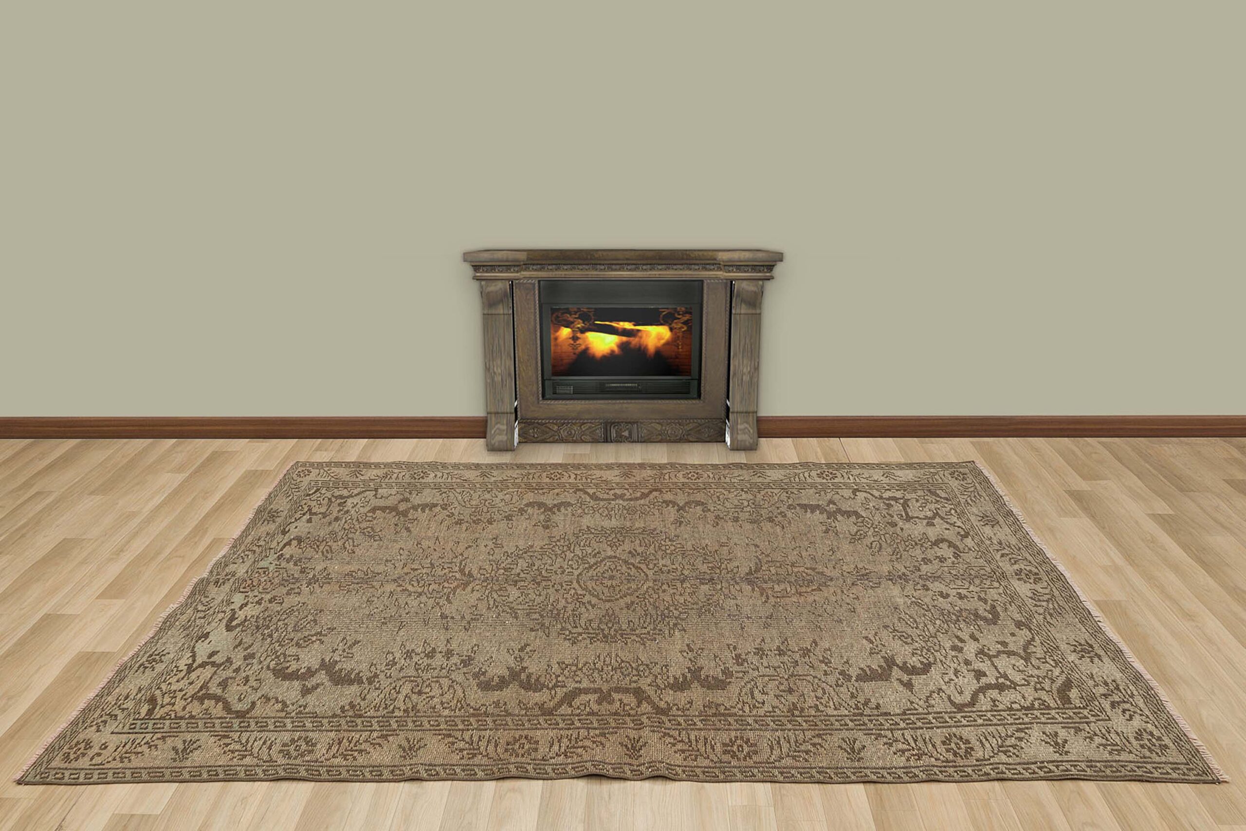 El Yapımı Antika Yün Halı 157 x 266 cm 7463