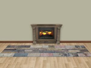 Patchwork Dokulu Eskitme Halı 80 x 300 cm 5581