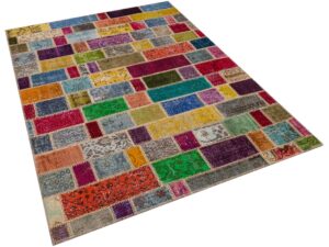 Patchwork Dokulu Eskitme Halı 160 x 220 cm 5841