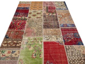 Patchwork Tarzı Eskitme Halı 160 x 230 cm 6234