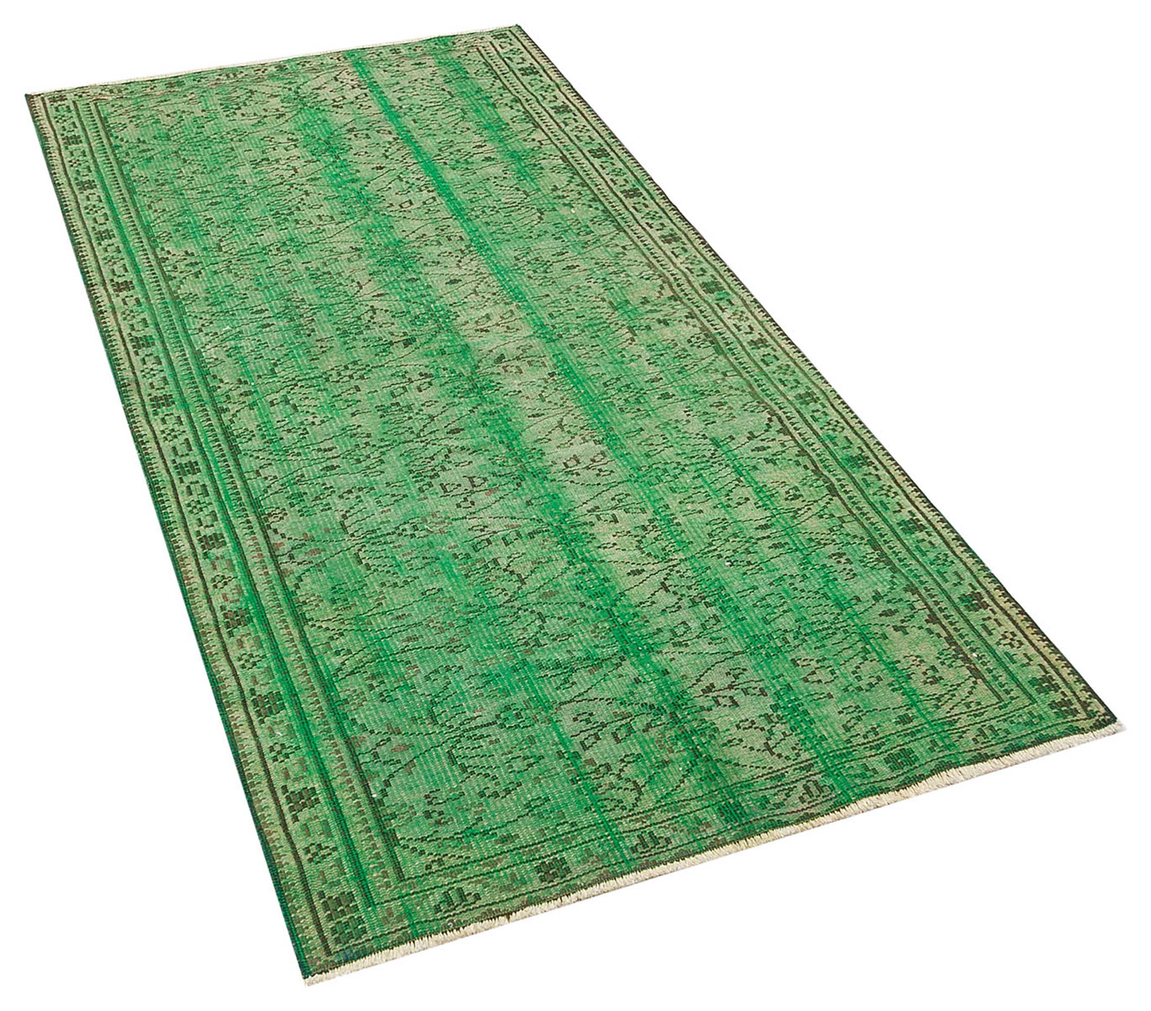 El Yapımı Antika Yün Halı 96 x 189 cm 7778