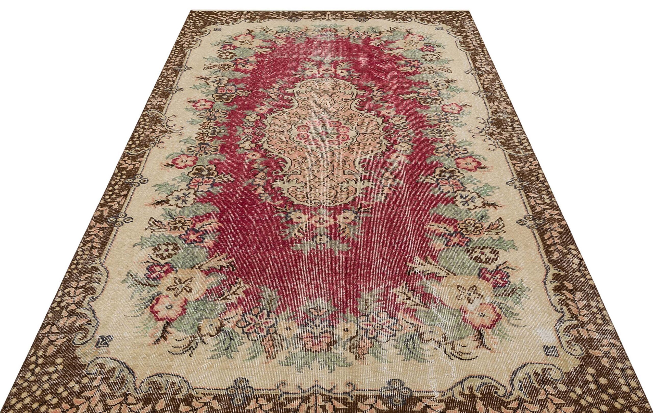 El Yapımı Antika Yün Halı 174 x 279 cm 9224