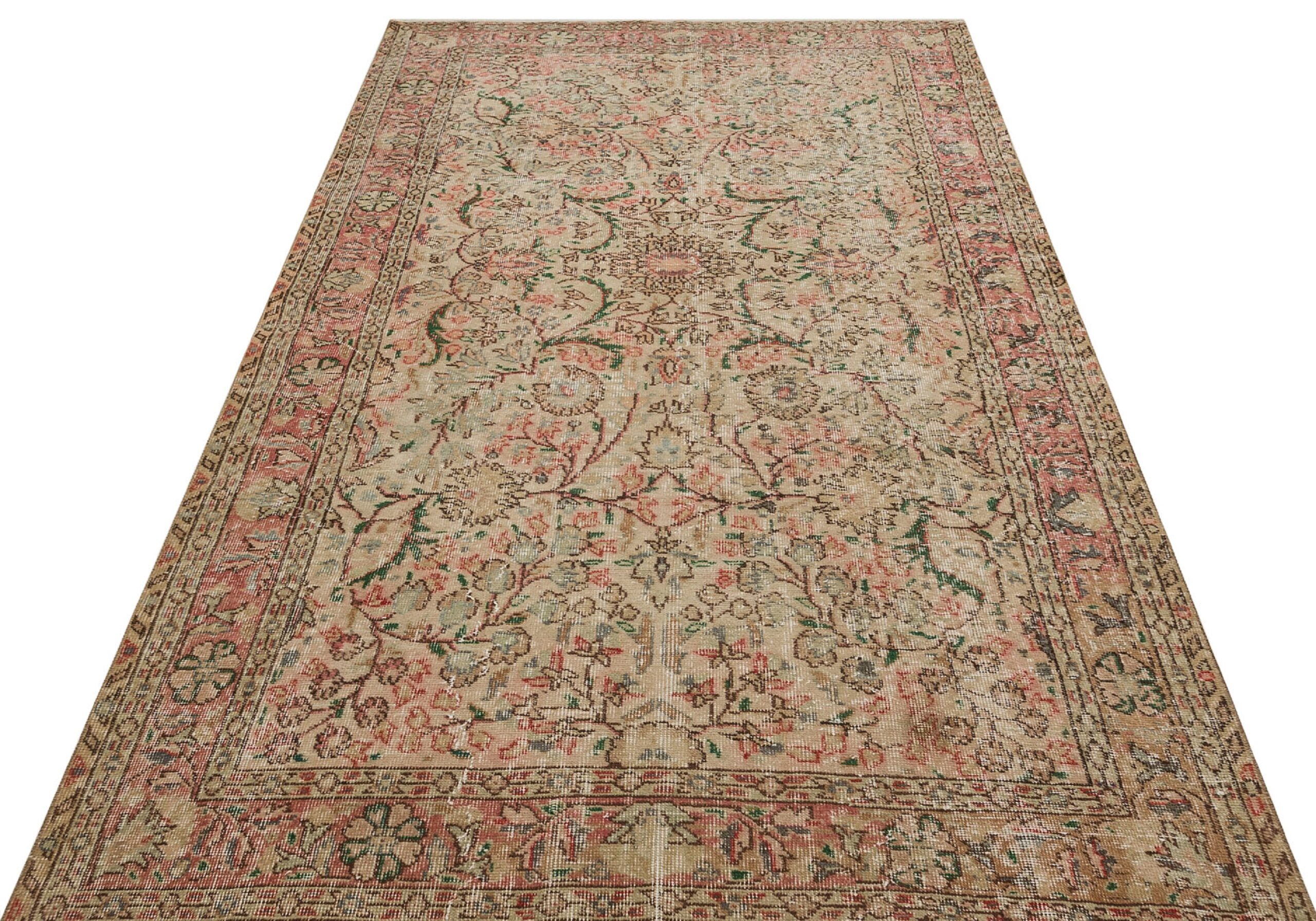 El Dokuma Yünlü Vintage Halı 162 x 277 cm 9226