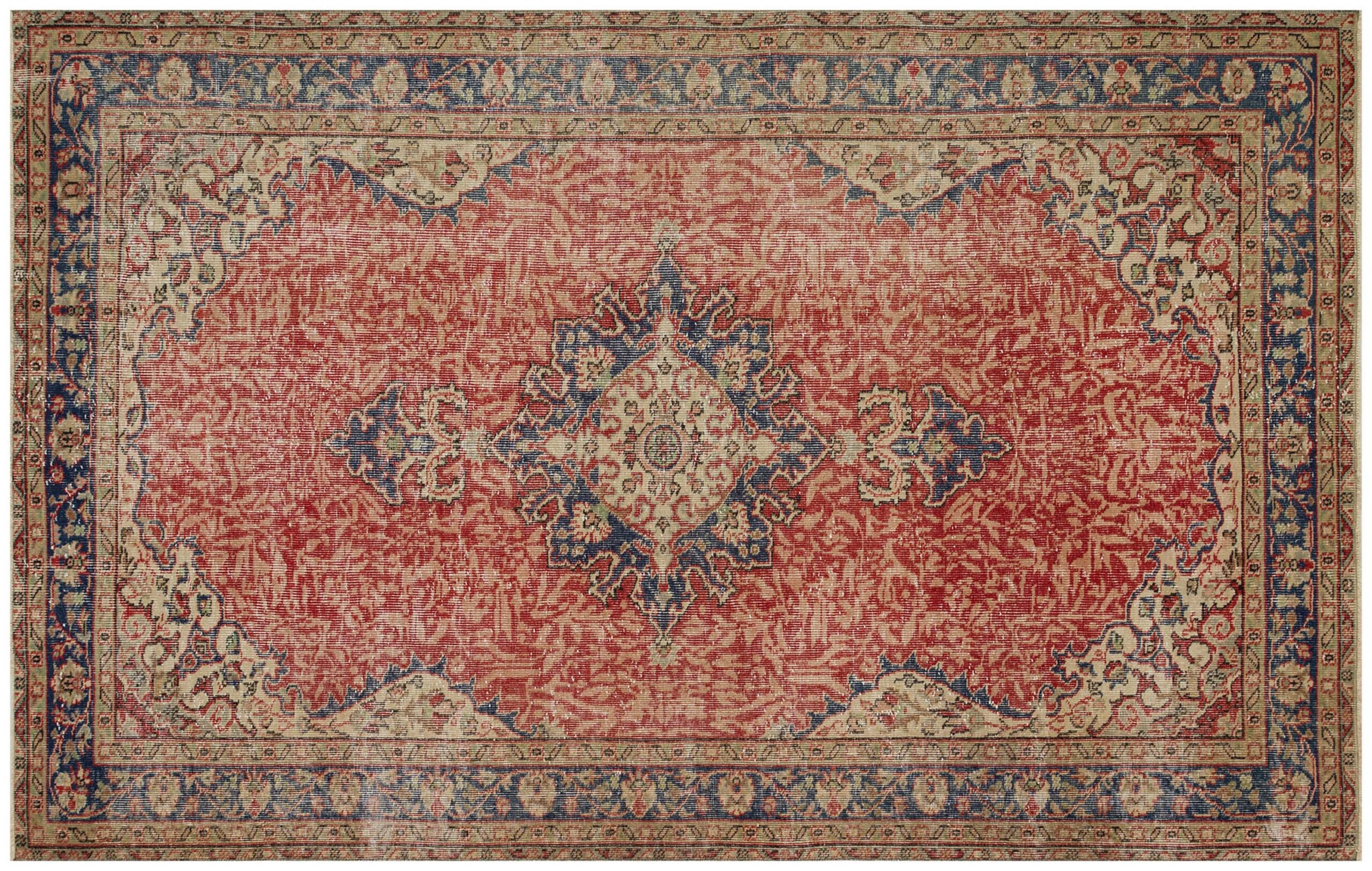 Vintage Dokulu Eskitme Halı 162 x 256 cm 9274 - Görsel 4