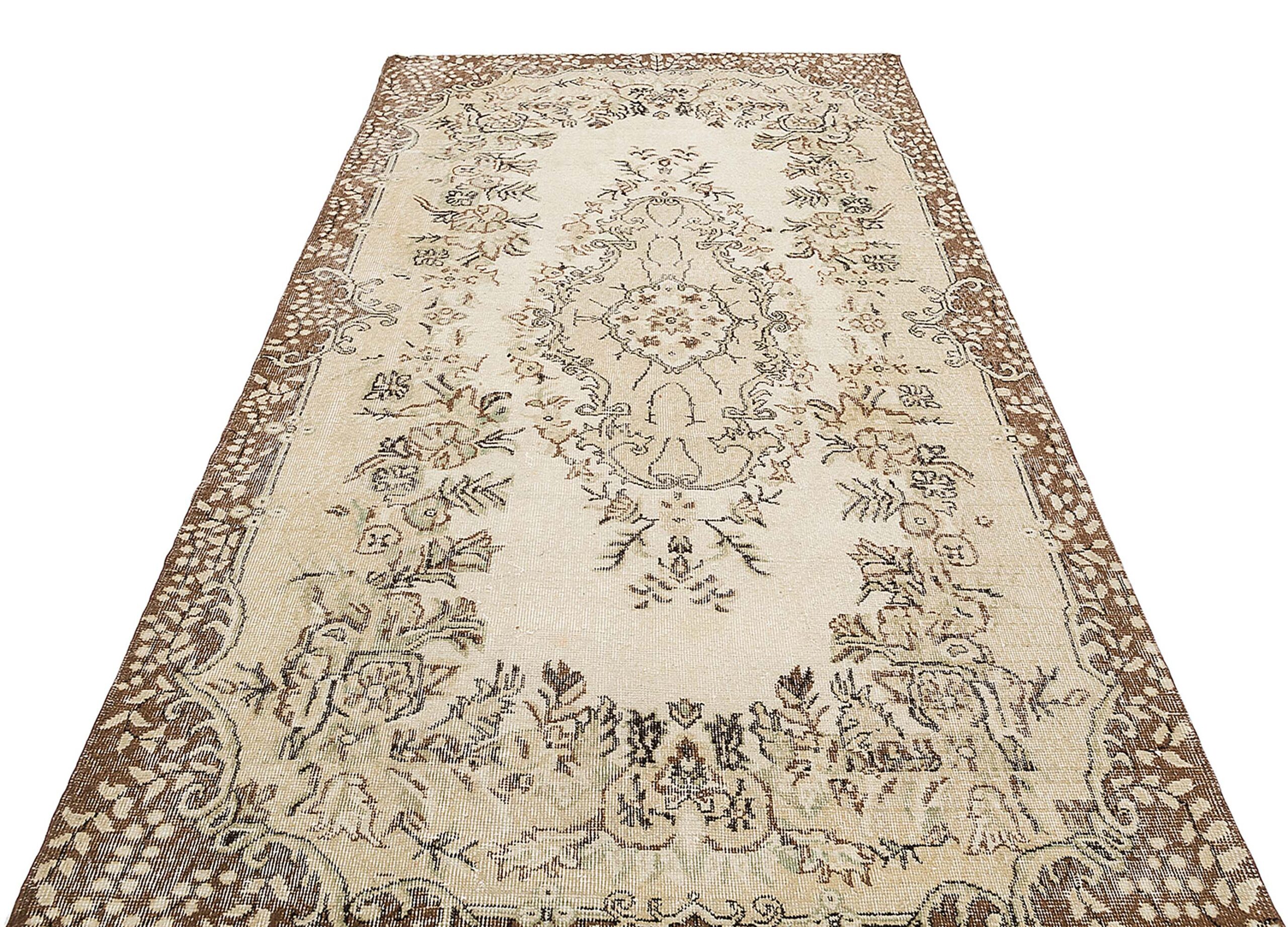 Antika El Dokuma Yün Halı 162 x 278 cm F1086