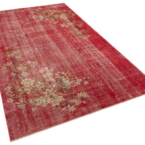 Taşlaşmış Zamanların Hüznü Eskitme Vintage Halı 155 x 270 cm 10169